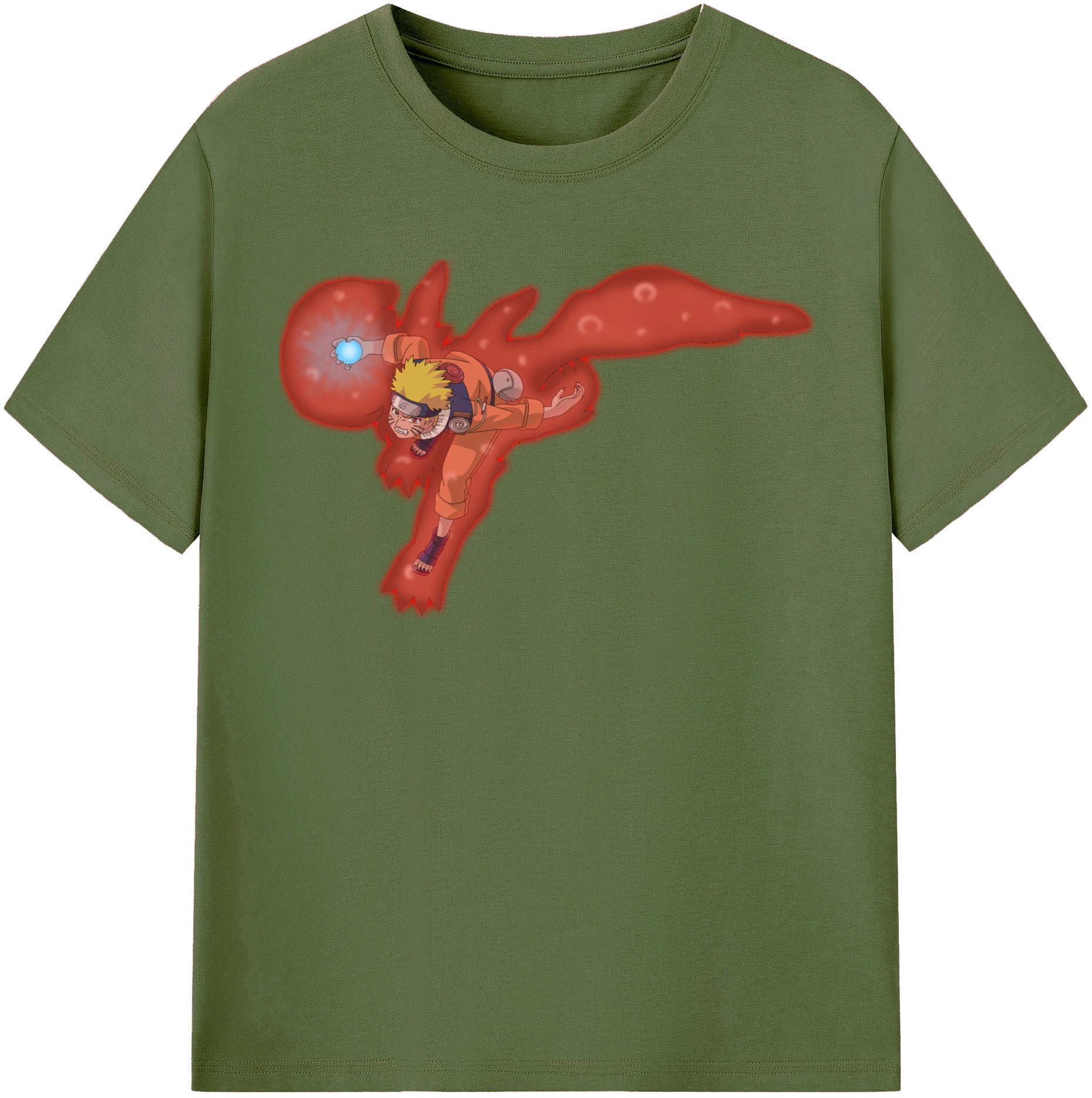 （画像用） NARUTO -ナルト- うずまき ナルト Uzumaki Naruto 綿100％半袖Tシャツ（フロントプリント）